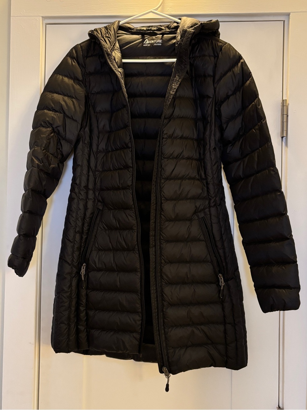 Adventure Life Women's Black Long Packable Puffer Coat with Hood